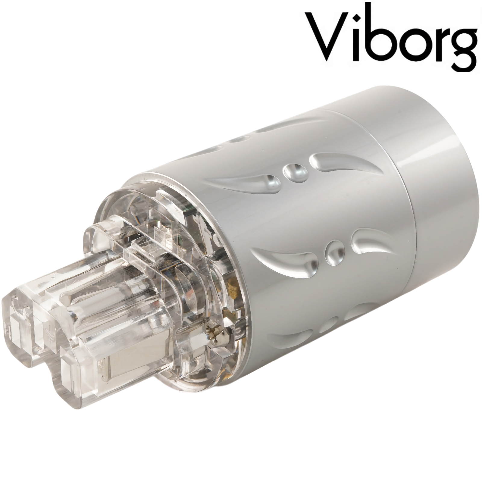 VF512R: Viborg IEC C15 Connector Pure Copper, Silver/Rhodium-plated