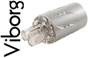 Viborg VF512R IEC C15 Connector Pure Copper, Silver/Rhodium-plated