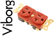 Viborg VM02G US AC Dual outlet socket Pure Copper, Gold-plated