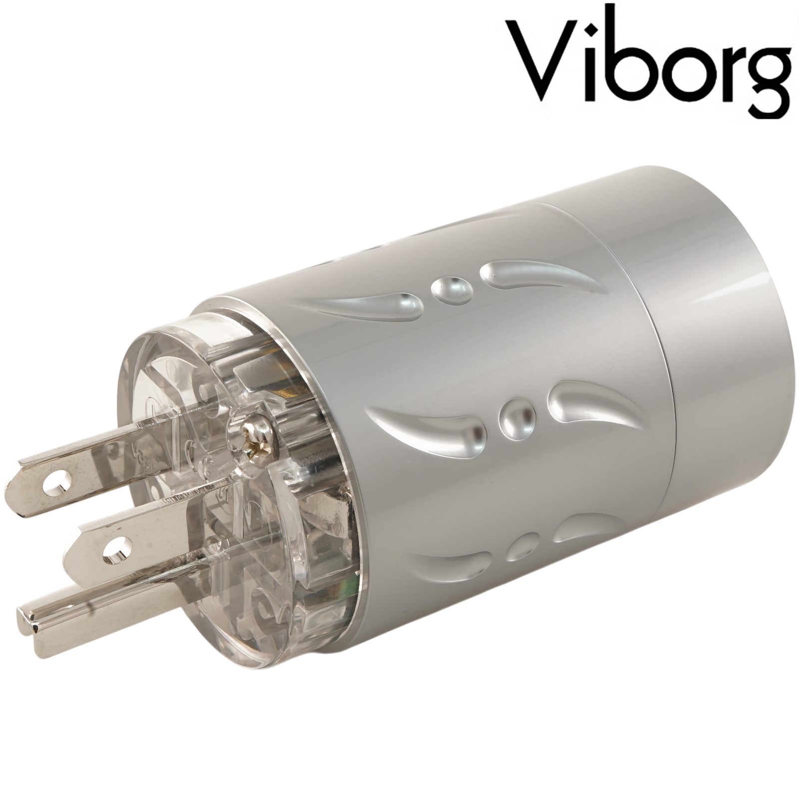 Viborg VM512R US AC Connector Pure Copper, Silver/Rhodium-plated