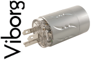 Viborg VM512R US AC Connector Pure Copper, Silver/Rhodium-plated