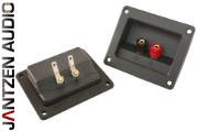 012-0310: Jantzen Single Square Speaker Terminal, Gold-plated, plastic nuts