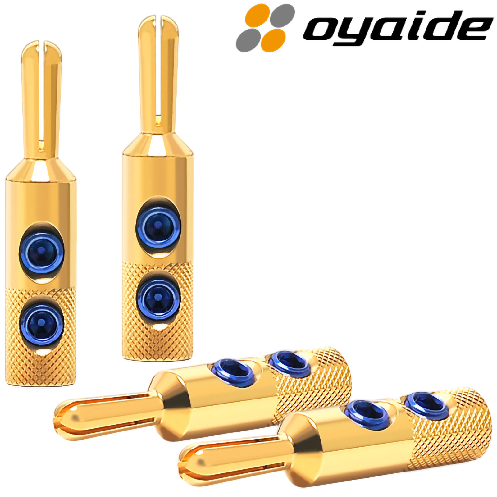 Oyaide SGBN Silver/Gold plated 4mm Banana Plugs