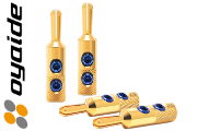 Oyaide SGBN Silver/Gold plated 4mm Banana Plugs