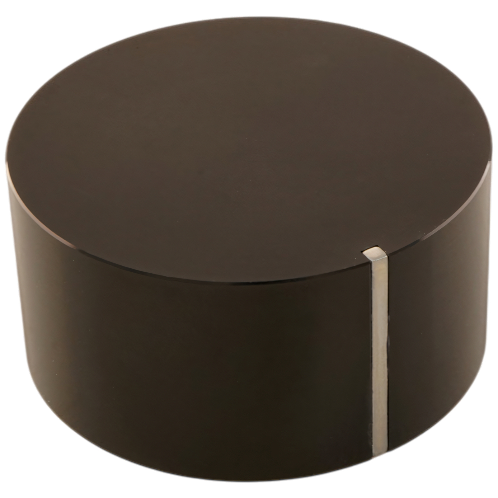 50mm Matt Black Knob, with Silver Indicator