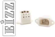EIZZ EZ-7030-PT IEC Socket, Palladium/Rhodium Plated - Screw fit