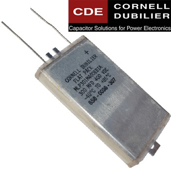 300uF 400V Cornell Dublier Electrolytic Flatpack Capacitor