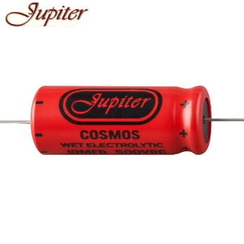 CA-M-500-106: 10uF 500Vdc Jupiter Cosmos Electrolytic Capacitor, axial