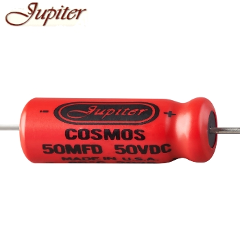 CA-M-050-506: 50uF 50Vdc Jupiter Cosmos Electrolytic Capacitor, axial