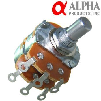 Alpha 10KA Stereo potentiometer, 24mm, Solid Shaft 