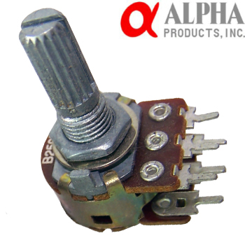 Alpha 250KB dual potentiometer, 16mm Long Split Shaft 