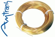 Amtrans OFC gold plated wire, 0.9mm dia, with PFA sleeving
