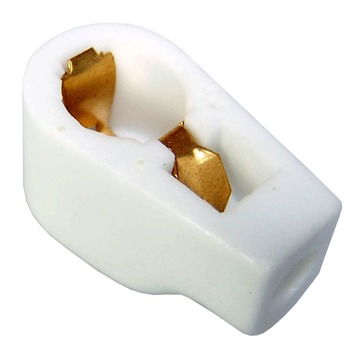 8mm Ceramic, gold plated Anode Cap