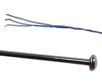 Closeup view of Audio Note 99.999% silver tonearm wire