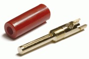 Gold plated Banana plug, solder bucket & screw fix