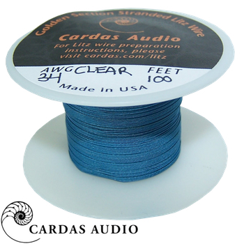 34 AWG Cardas Clear Tonearm Wire - BLUE (0.5m)