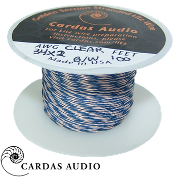 2 x 34 AWG Cardas Clear Tonearm Wire Braid