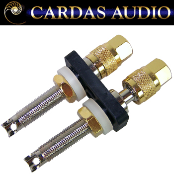 Cardas CCGR-L long Rhodium / silver plate binding posts