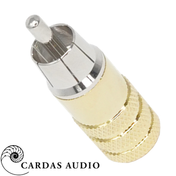 Cardas GRCM male RCA plug, Rhodium over Silver plate (7.5mm version)