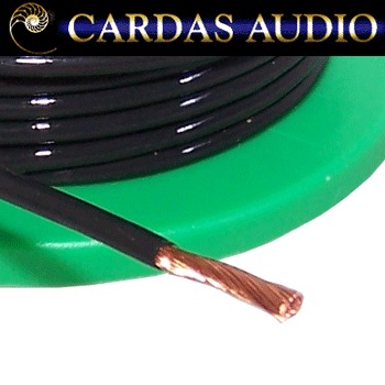 Close-up view of Cardas 15.5 AWG (1.37mm diameter) multistrand pure copper litz wire