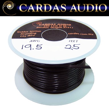 Cardas 19.5 AWG (0.9mm dia.) Litz Copper multistrand wire (1m)