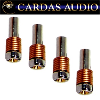 Cardas PCC Cartridge Clips, Machine Gold (pack of 4)