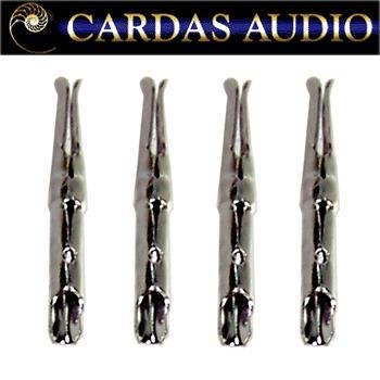 Cardas PCC ES Cartridge Clips, Brass, Silver Plate (pack of 4)