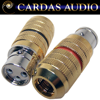 Cardas XLR female plug, CG F XLR - Red (1 off)