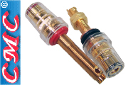 CMC-858-L-CUR-G: CMC Gold-plated, long binding posts