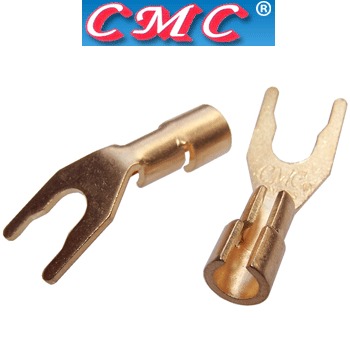 CMC-6005-CUR-G copper, gold plated double press-type spade