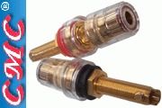 CMC-858-L-G Gold plated, long binding posts (Pair)