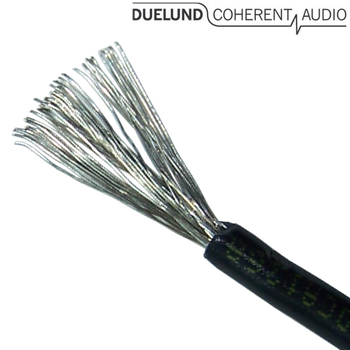 Duelund DCA12GA 600Vdc tinned copper multistrand wire in Polycast sleeving (1m)