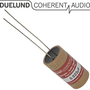 JDM-Cu-020: 0.022uF 600Vdc Duelund JDM Pure Copper Foil Capacitor