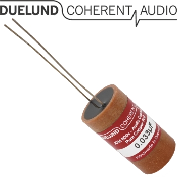 JDM-Cu-030: 0.033uF 600Vdc Duelund JDM Pure Copper Foil Capacitor