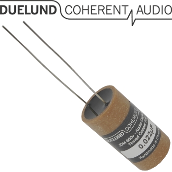 JDM-CuSn-020: 0.022uF 600Vdc Duelund JDM Tinned Copper Foil Capacitor