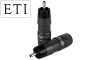 ETI Research Brio RCA Connectors, Rhodium Plated