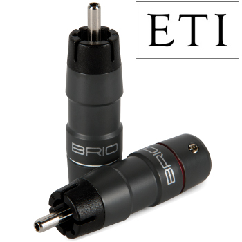 ETI Research Brio RCA Plug, Rhodium Plated (pk of 4)