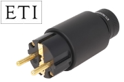 ETI Research Legato Schuko AC Connector, Gold Plated