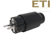 ETI Research Legato Schuko AC Connector, Rhodium Plated