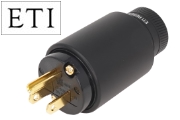 ETI Research Legato US AC Connector, Gold-plated