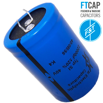 SI22304035050: 22000uF 40Vdc F&T Type SI Radial Electrolytic Capacitor