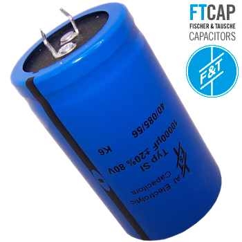 SI10308035060: 10000uF 80Vdc F&T Type SI Radial Electrolytic Capacitor