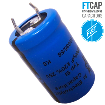 SI10302522035: 10000uF 25Vdc F&T Type SI Radial Electrolytic Capacitor