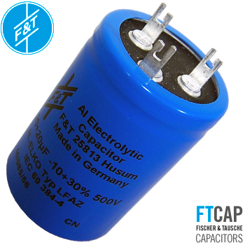 F&T Electrolytic Type LFAZ Dual Section Radial Capacitors