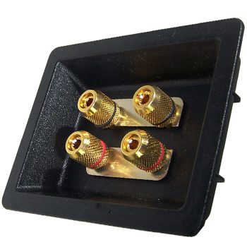 Speaker Cup, Gold Plated Bi Wire Terminals