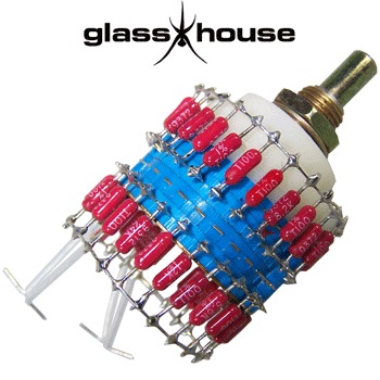 Glasshouse Stepped Attenuator, 0.25W PRP metal film resistor, Shunt version