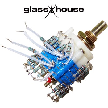 Glasshouse Stepped Attenuator, 0.25W Takman metal film resistor, Shunt version
