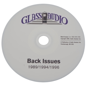Glass Audio CD 1989 '94 & '96 back issues