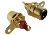 Gold plated Uninsulated RCA sockets