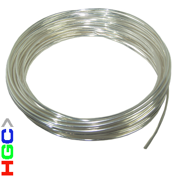 HGC Pure silver wire, unsheathed 2mm diameter (1m)